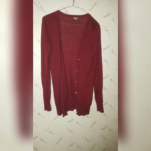 Burgundy Cardigan